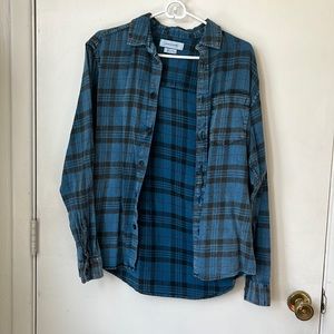 Urban outfitters distressed plaid button down
